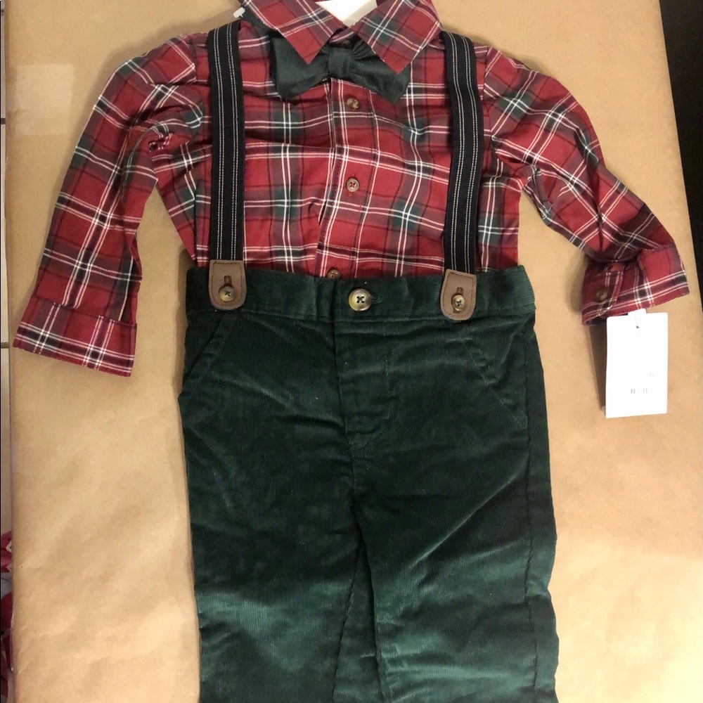 COPY - Carter’s Just One You 6 Month Special Occasion Set Baby Boy Plaid Shirt …